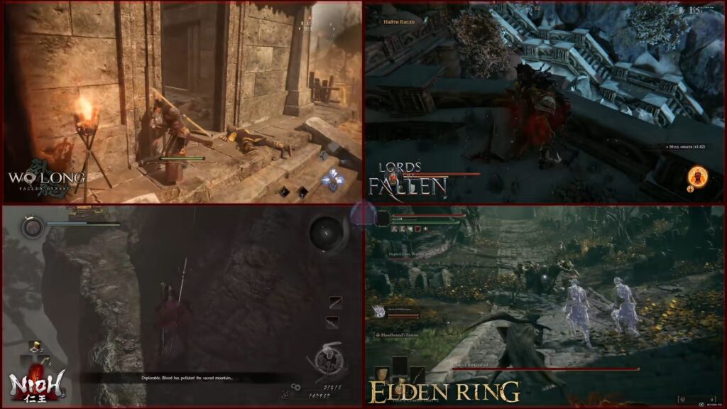 Comparativo entre os games WoLong Lords of the Fallen Nioh e Elden Ring