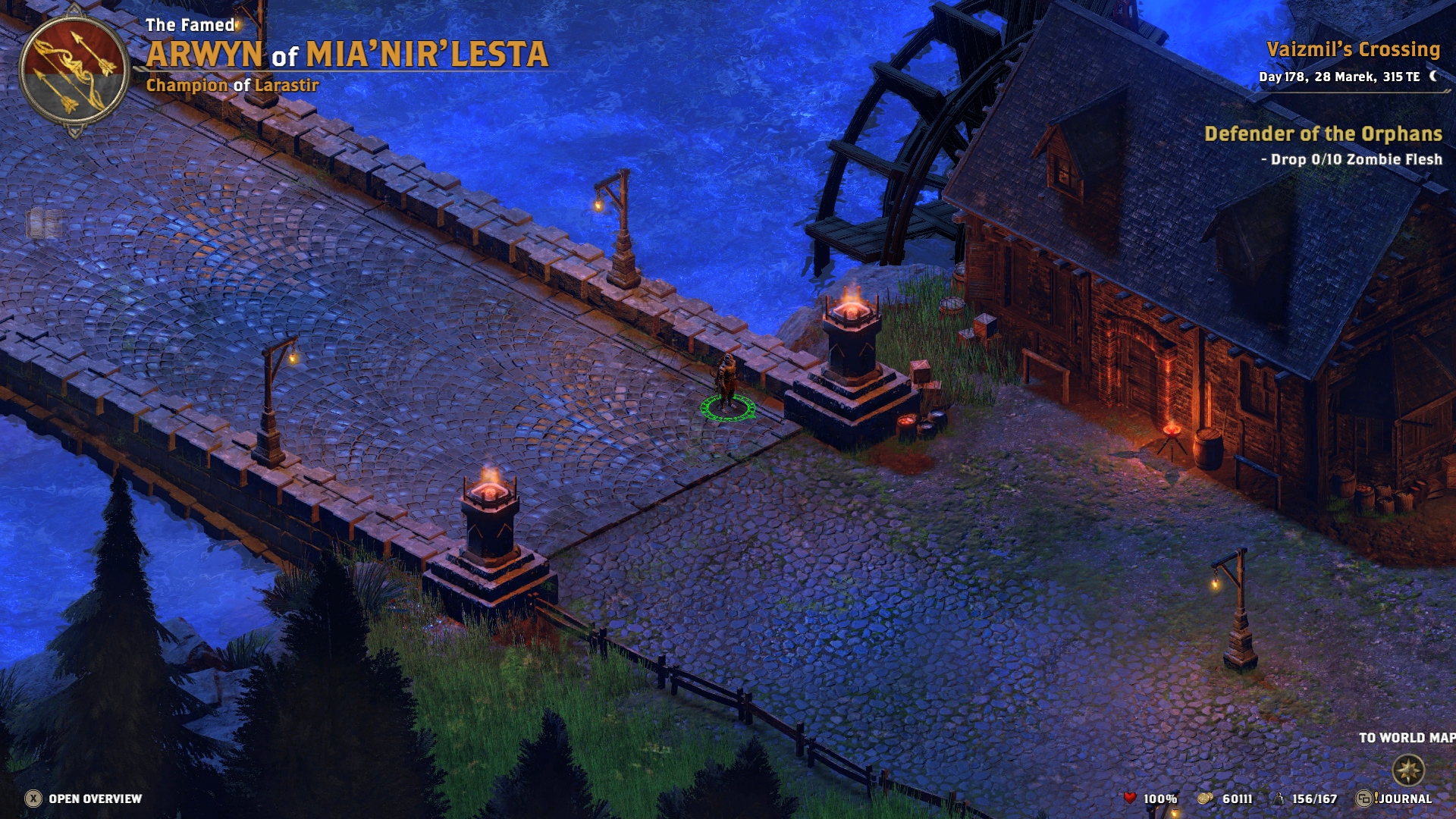Print Screen de um trecho de gameplay de Alaloth Champions of the Four Kingdoms na região de Vaizmil's Crossing