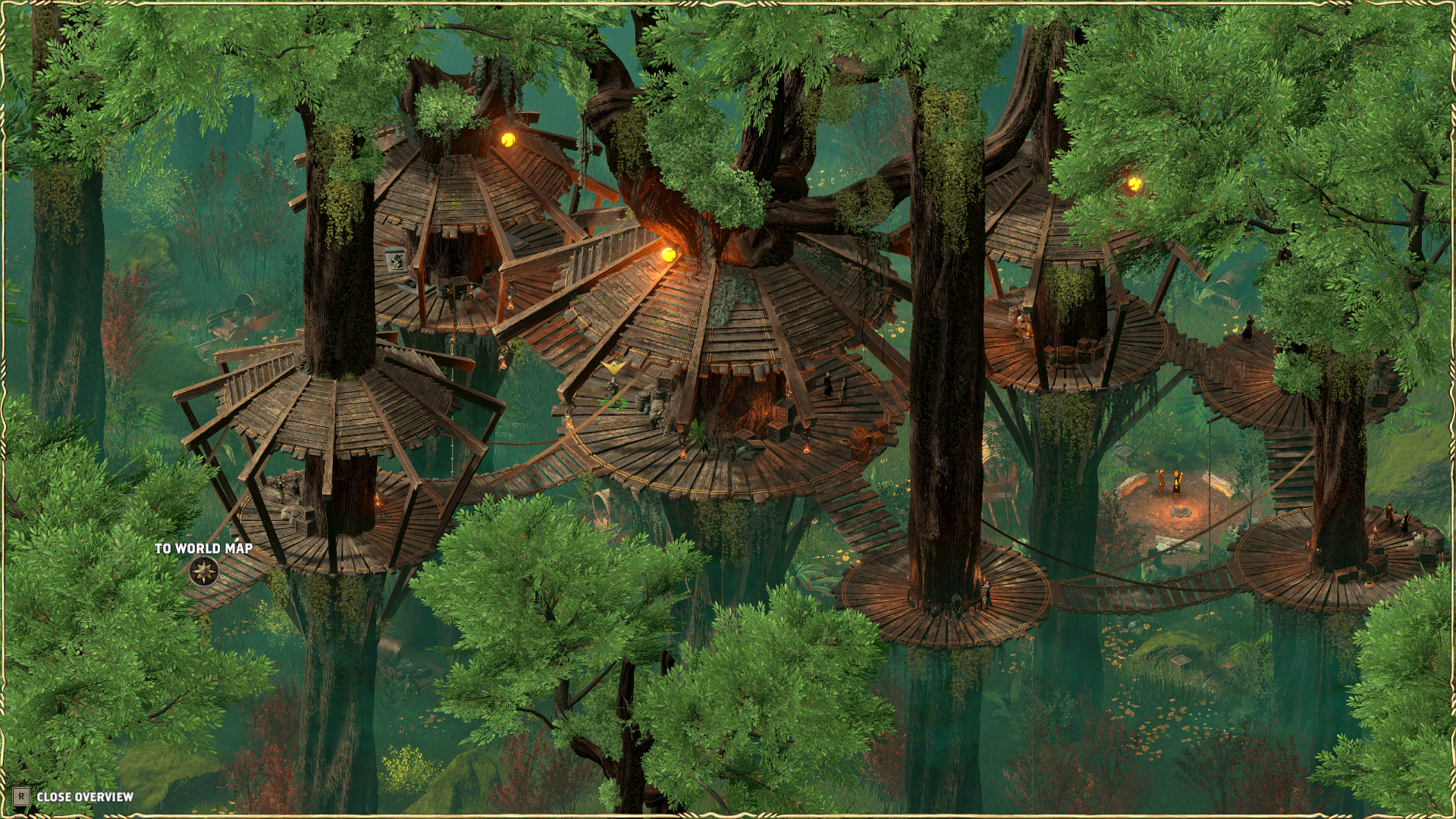 Print Screen de um trecho de gameplay de Alaloth Champions of the Four Kingdoms na cidade de Knife Ear's Hideout